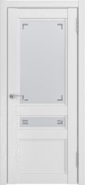 Изображение товара Межкомнатная дверь с эко шпоном Luxor К-2 ДО Белый снег (soft-touch) остекленная